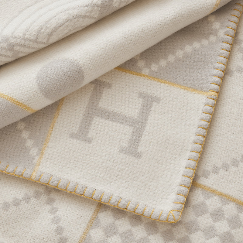 Avalon Animaux Nattes blanket - Grey | Hermès Mainland China